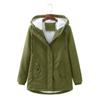 Hooded Fashion Trend Lamb Flannel Women's Thickened Warm Parka - Wrinkle Resistant Lightweight Soft Comfortable Long Sleeve Down Jacket