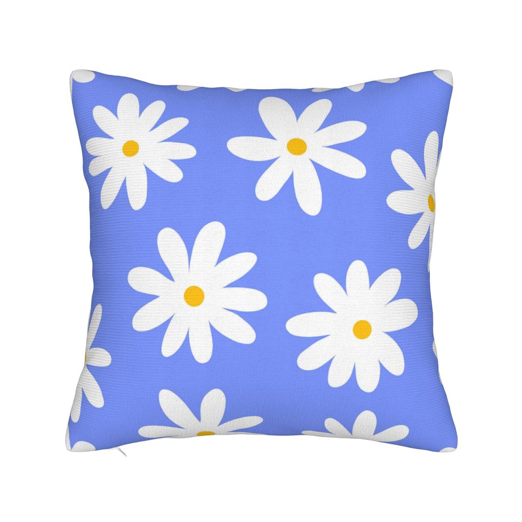 Pastel Daisy Floral Pattern Pillow Case Graphic Pillow Cover For Sofa Couch Bed Living Room Novelty Pillowcases