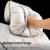 Maybach Nappa Leather Headrest & Lumbar Support Set: Neck Protection Pillow and Back Cushion.