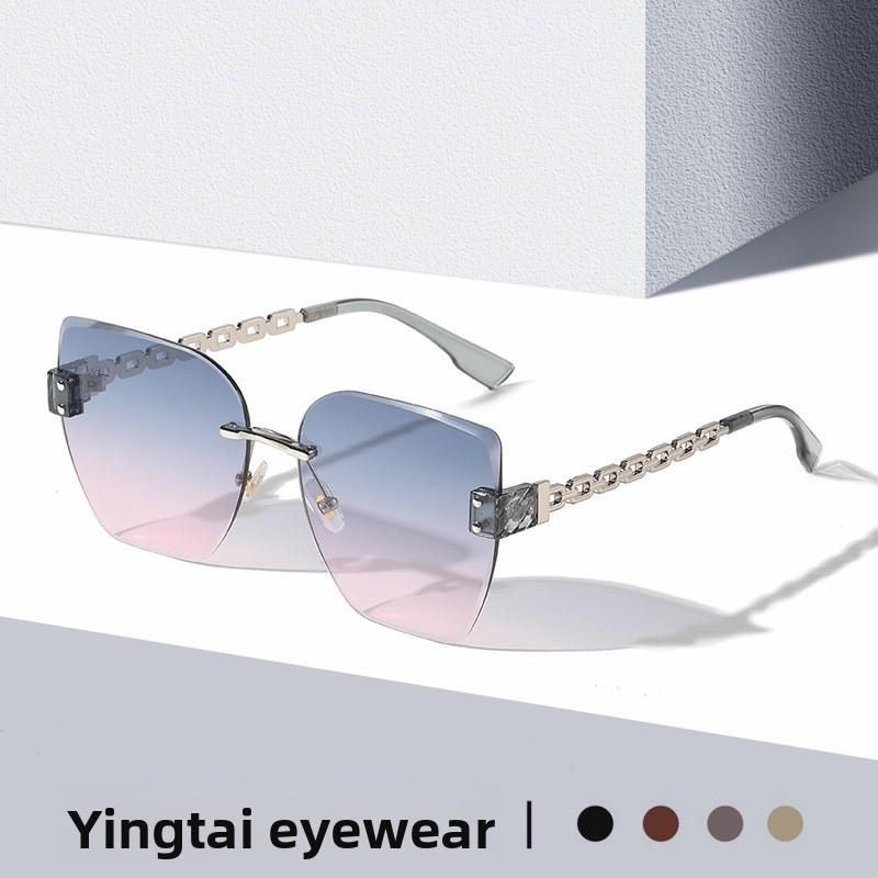 Fashion Square Frame Sunglasses With Uv400 Protection For Summer Outdoor Travel