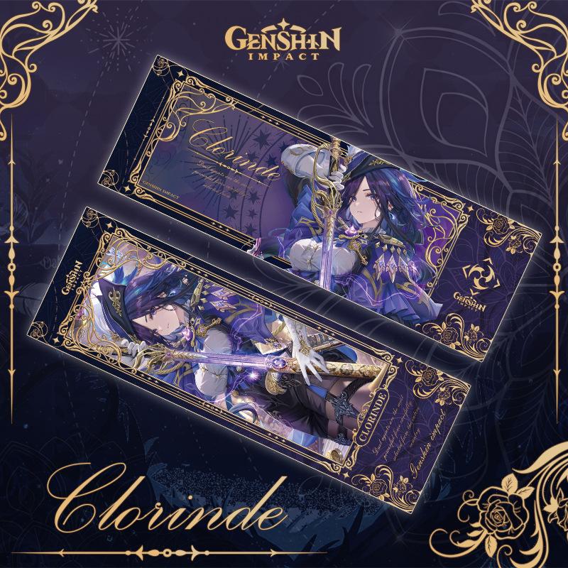 

Genshin Impact Fatui Series Tartaglia Arlecchino II Dottore двусторонний лазерный билет с штампованным аниме-закладкой, украшения 24