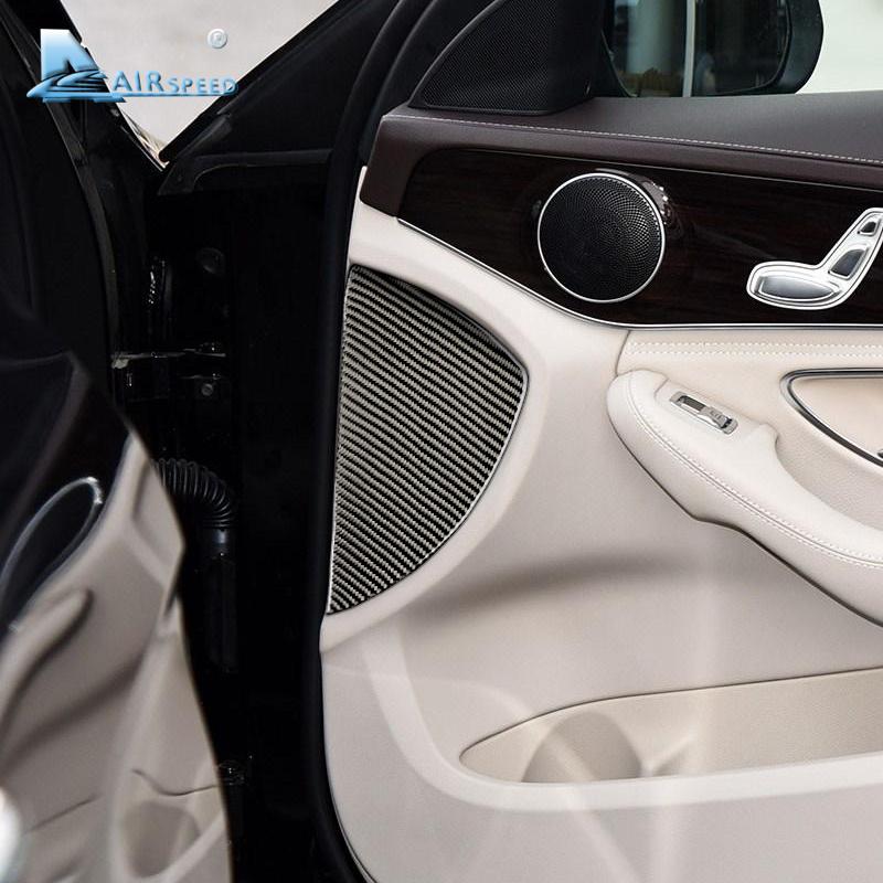 Carbon Fiber Sticker for Mercedes Benz W204 2007 2008 2009 2010 2011 2012 2013 AMG Interior Trim Car Door Groove Accessories