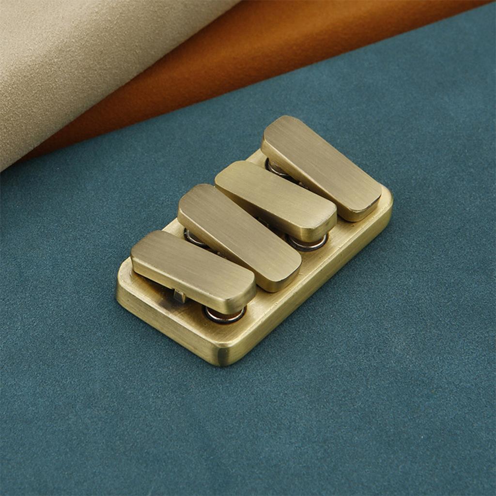 Metal Fidget Clicker Rectangle Shape Stress Relief Toy Classroom Office Desk Toy Golden Rectangle Fidget Piano Keys