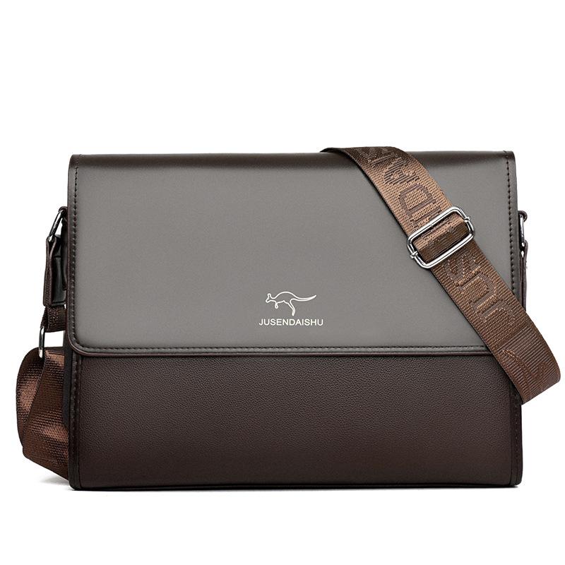 Men's Business Casual Crossbody Briefcase Backpack - Mid-range Luxury, One-Shoulder Hanging Bag, Trendy Youthful Design