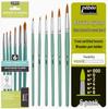 Beibiao 8-Piece Nylon Brush Set for Watercolor, Gouache, Acrylic, and Oil Painting