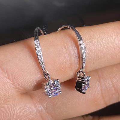Huitan Classic Women's Earrings with Sparkling Cubic Zirconia  Color Luxury Bridal Earrings Wedding Party Eternity Jewelry