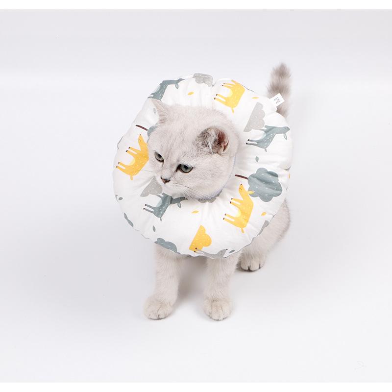 Soft Cat Dog Cone Pet Neck Donut Cartoon Animal Pattern Pet s Collar for Recovery S