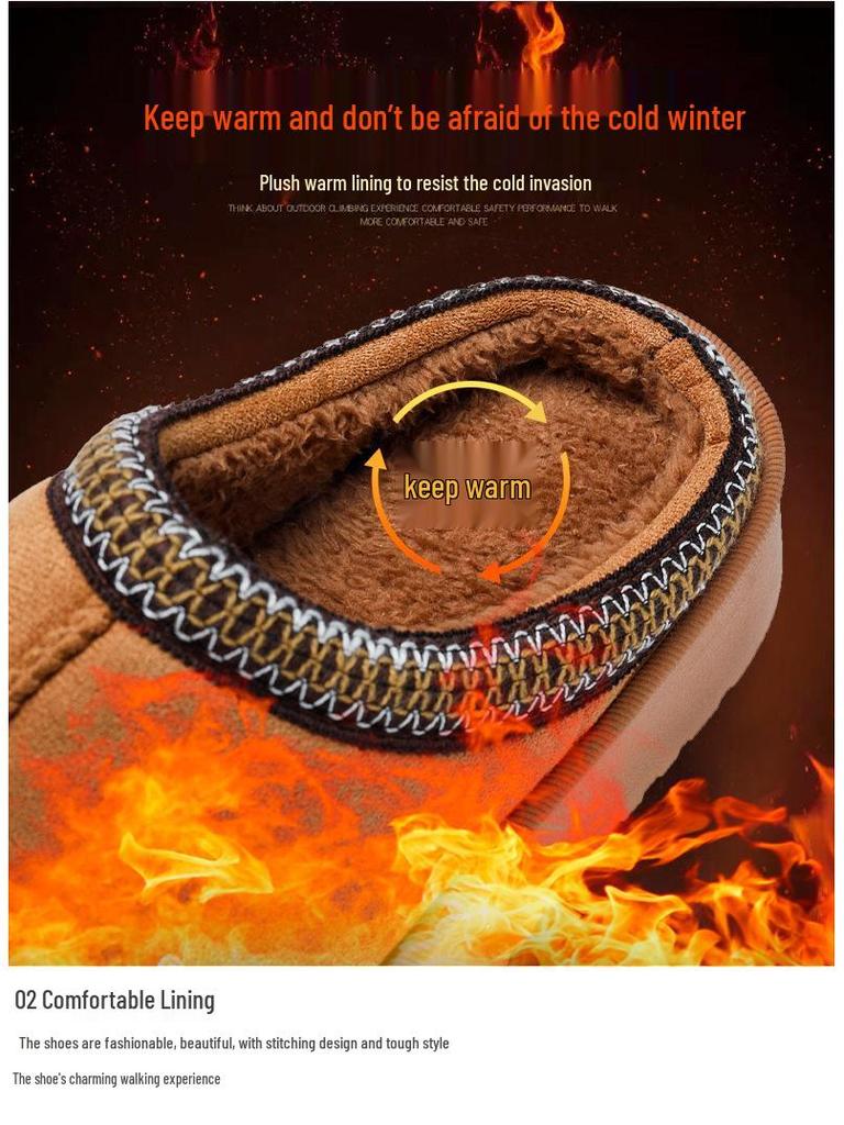 2025 Autumn/Winter Indoor Thick-Soled Furry Cotton Slippers for Men & Women