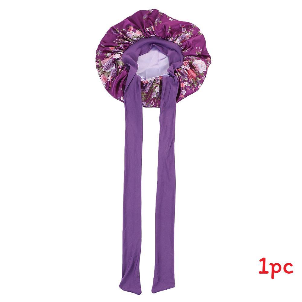 Satin Hair Hat With Digital Floral Design For Comfort And Style