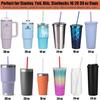 10 Stück wiederverwendbare Strohhalme mit 1 Bürste, 26,7 cm lange Tritan Hartplastik-Strohhalme für 470 ml - 950 ml Becher, Gläser, YETI