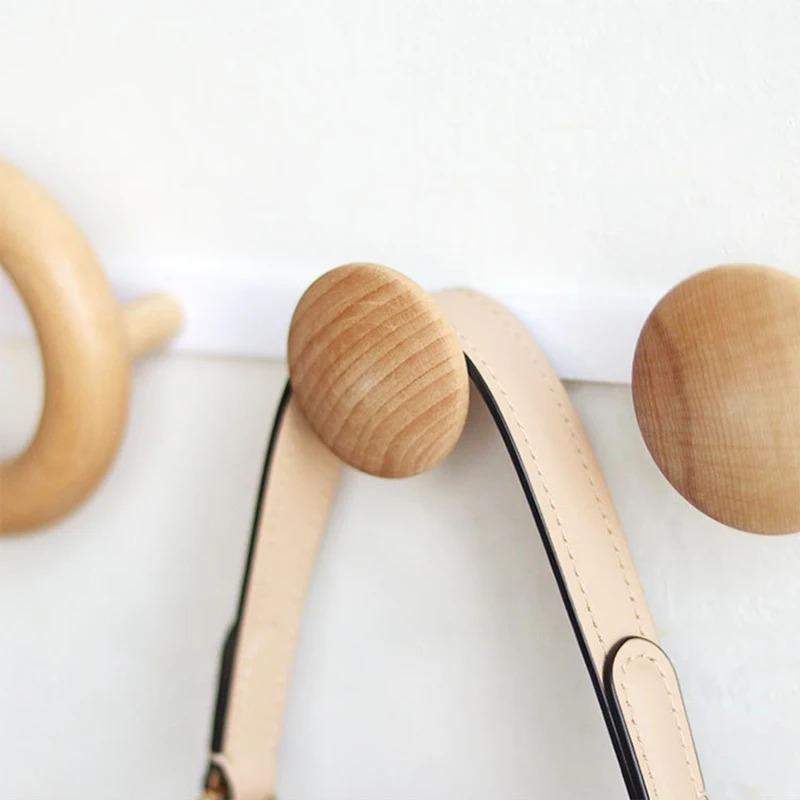 Wall Coat Rack Hook Wooden Clothes Racks Clothes Hangers Entrance Hall Hanger for Bags Room Furniture Interior Shelves Furniture