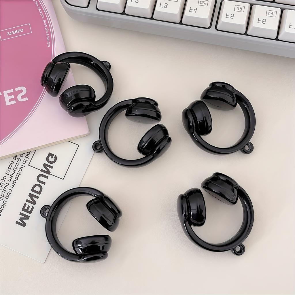 1pcs Acrylic Gradient Color Headphone Pendant Beads DIY Spacer Beads for Headbands, Bracelets, Necklaces, Stringing Accessories Perfect Holiday Gift