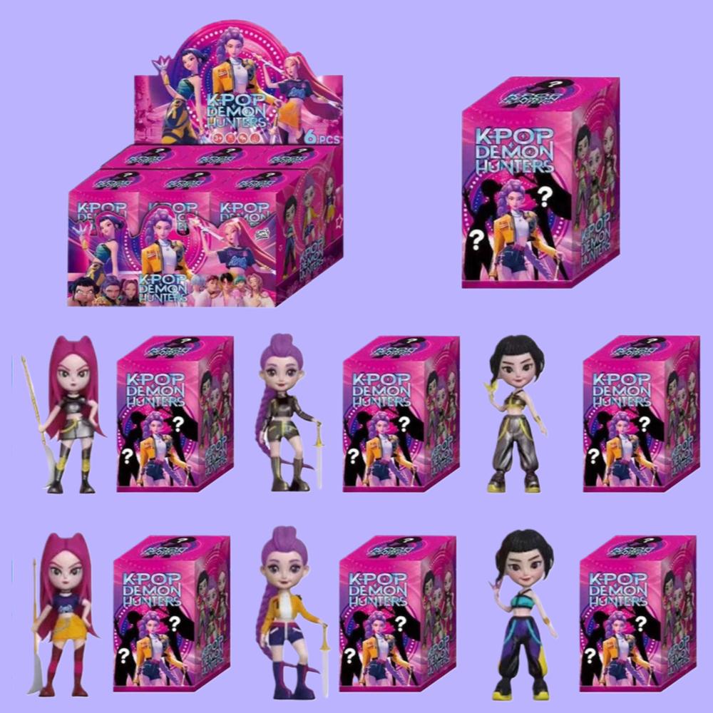 6 pieces/set Anime Kpop Demon Hunt blind box series Figure Figurine Toy Desk Statues Ornament Halloween/Christmas Kid Gifts
