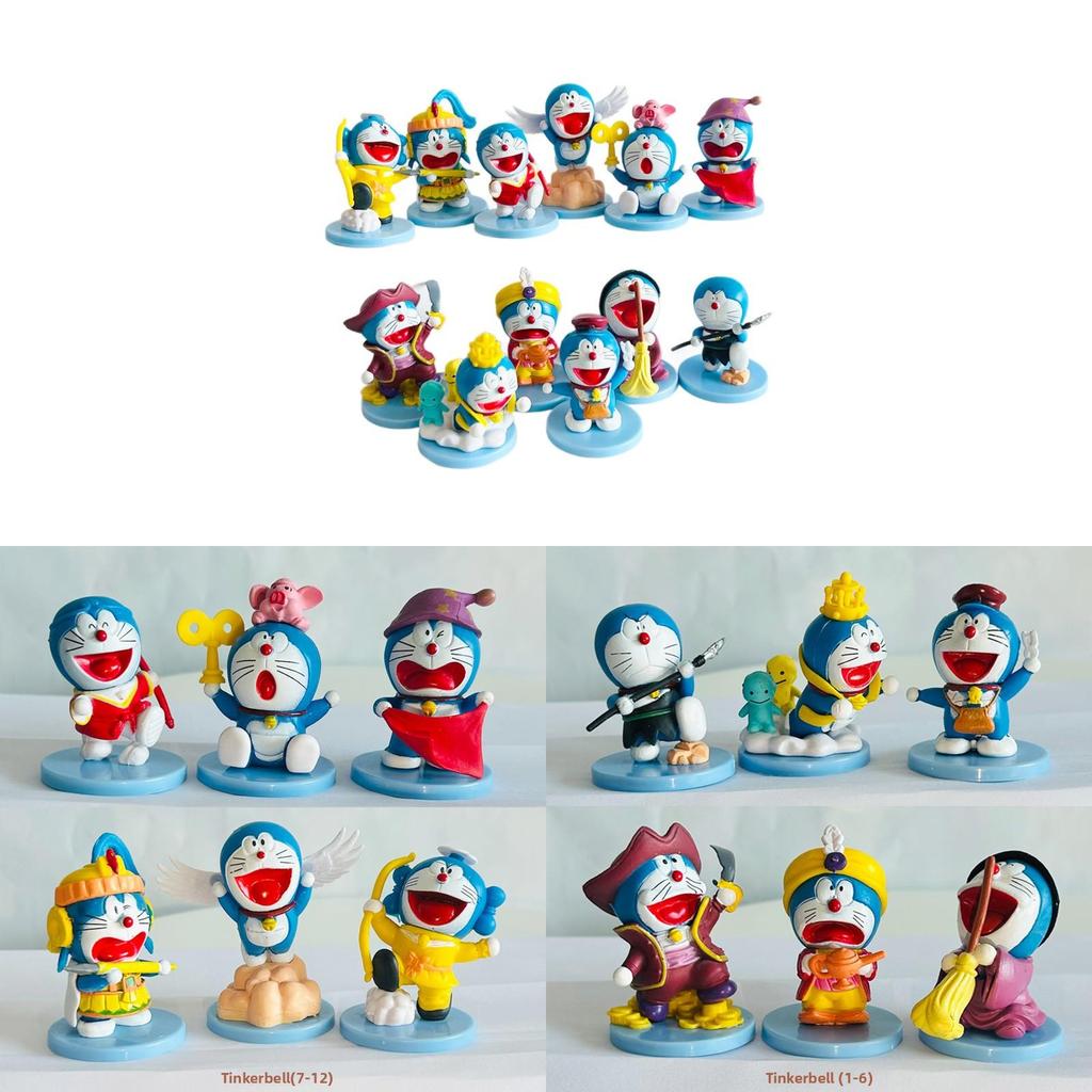 Doraemon Pvc Figure Set With 6 Collectible Toys For Fans And Gift Collectors