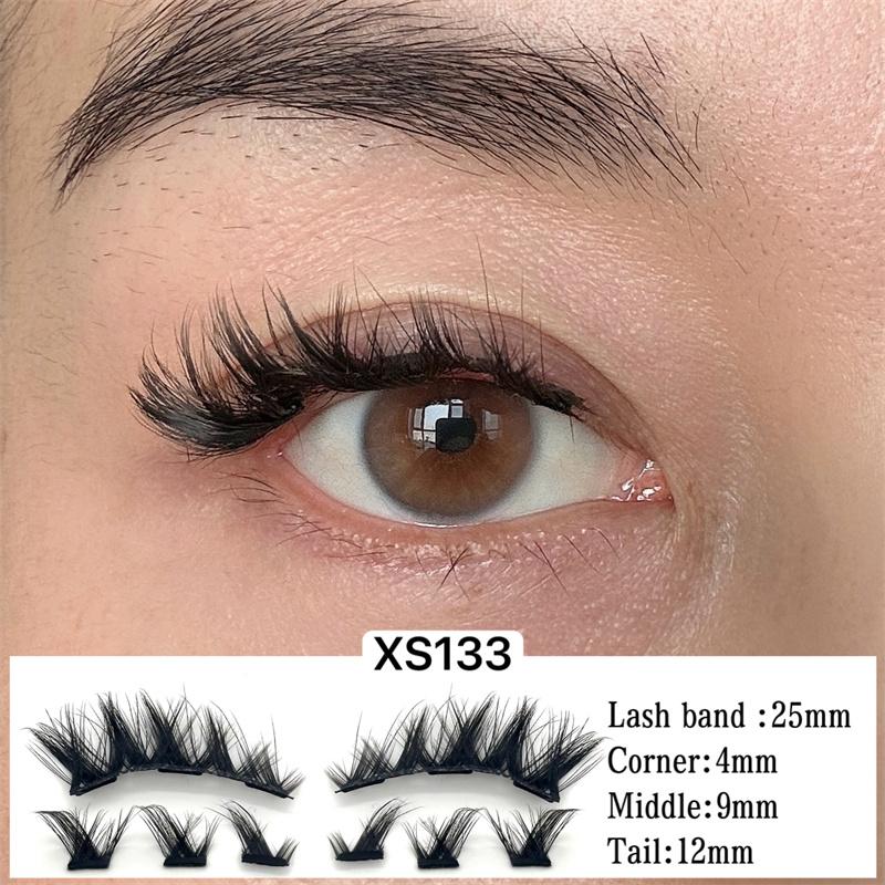 OEM Reusable Synthetic Hair Magnetic Lashes No Glue Needed Professional 3D Magnetic Eyelash 3-Step Press