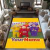 Teletubbies Customizable Name Carpet Suitable for Bedrooms Game Room Dormitory Playrooms Anti-slip Rug Decorate Offices Birthday/Christmas Gift