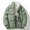 Winter Thermal Padded Jacket Men's Women's Casual Solid Color Double-Sided Wearable Design Parka Men Street Thick Fleece Coats