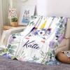 Pink Cartoon Unicorn Blanket Baby Girl Boy Linen Flannel Blanket Personalized Family Friend