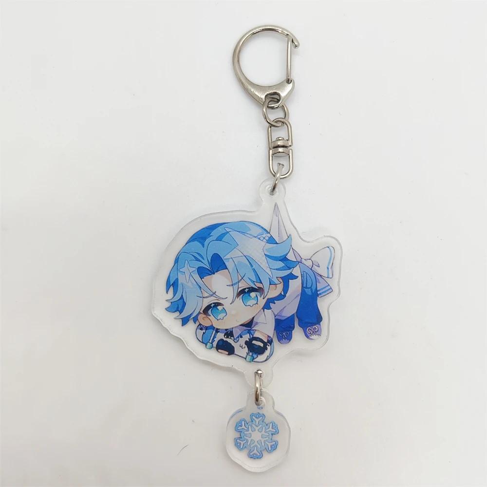 Anime SK8 Figure Keychain Bag Pendant Transparent Acrylic Cartoon Character Skateboard Key Chain Ring Jewelry Gift
