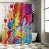 Colorful Shower Curtain Bathroom Decor Art Print Polyester Waterproof Home Decoration Size Customizable