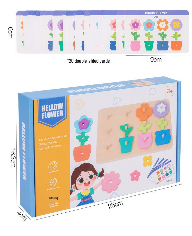 Cross-Border Educational Wooden Toys: Children's Flower and Shape Matching Jigsaw for Color Recognition