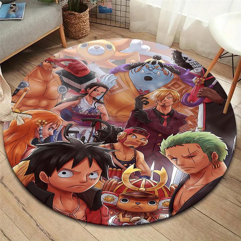 One Piece Round Area Rug Carpet Rug For Living Room Bedroom Sofa Playroom Decor Nonslip Floor Mat