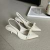 Women's Shoes Butterfly-knot Pumps Elegant Pointed Toe Thin Heels Sandals Slip On Party Single Shoes Designer Office High Heels