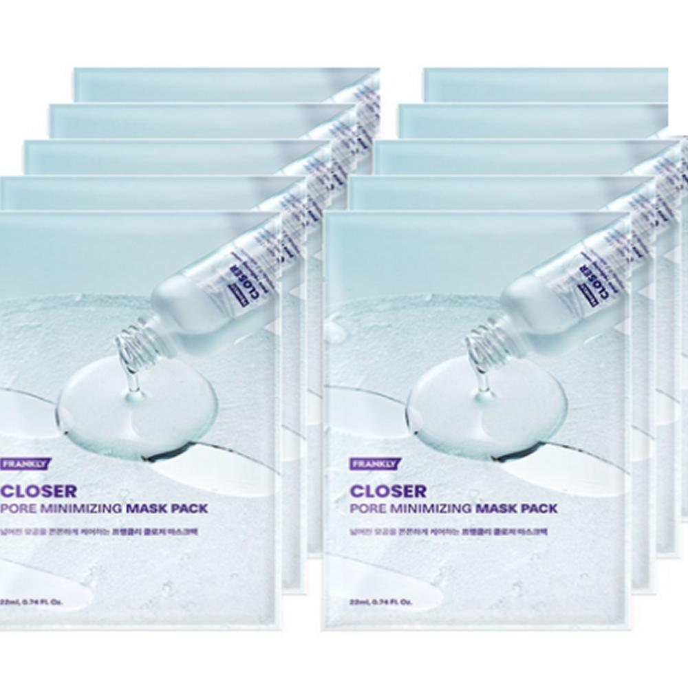 Sheet Mask Frankly Closer Mask, Pore Care & Soothing Daily Mask, 10 Sheets