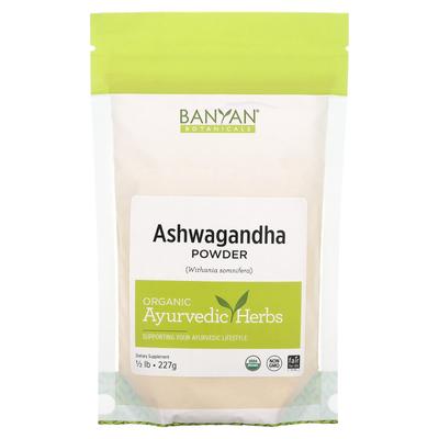 Banyan Botanicals, Pó de Ashwagandha, 0,5 glb (227g)