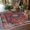 Retro Persian Red CARPET FOR LIVE ROOM Non-slip Bedroom Decoration Bohemian Washable Large Rug Parlor Coffee Tables Mat Room
