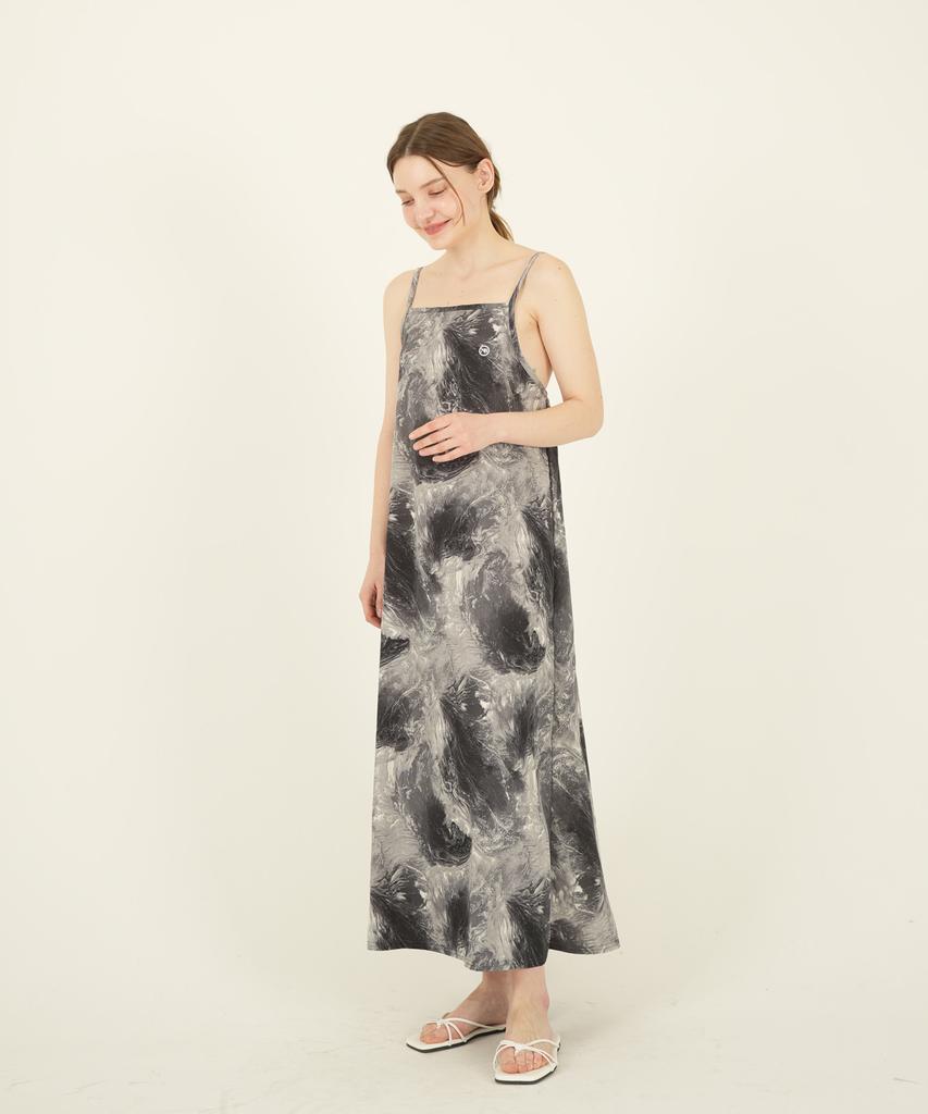 A Bon Beach Tree Leaf Dress Beige