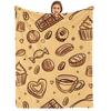 Vintage Brush Stroke Leopard Cartoon Anime Print Flannel Blanket Soft Warm Throw for Kids Bedroom Sofa Christmas Office Car