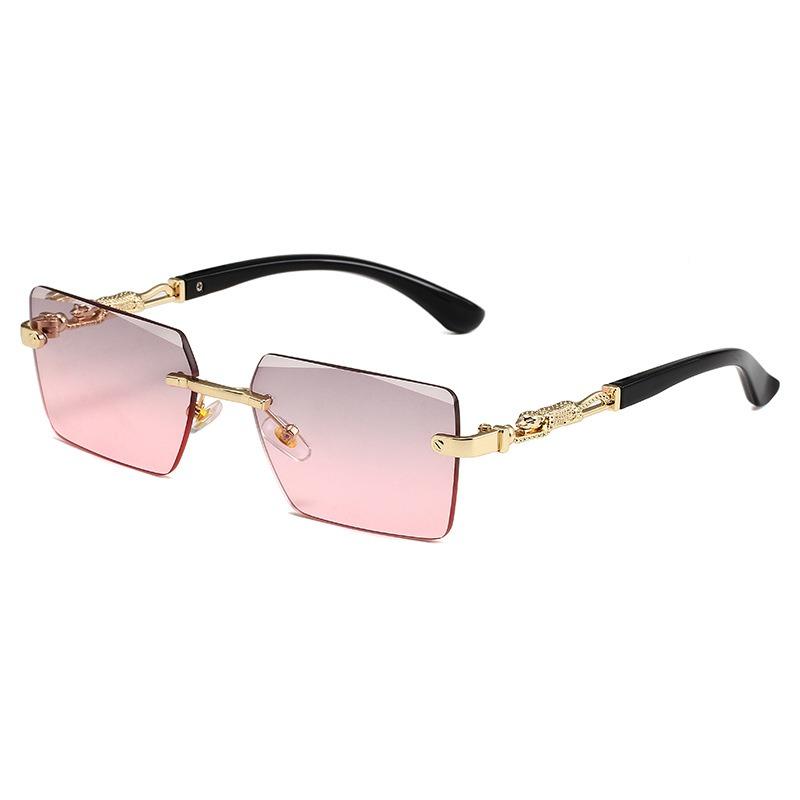 1 adet Çerçevesiz Güneş Gözlüğü Dikdörtgen Kadın Erkek Gölgeler Küçük Kare Güneş Gözlükleri Kadın Erkek Plaj Tatili Seyahat Gözlüğü İçin