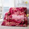 Rose Customize Your Name Blanket Throw Customizable Blanket Warmthful Decor Perfect for Seaside Picnics Chair Home Decor Four Seasons Universal