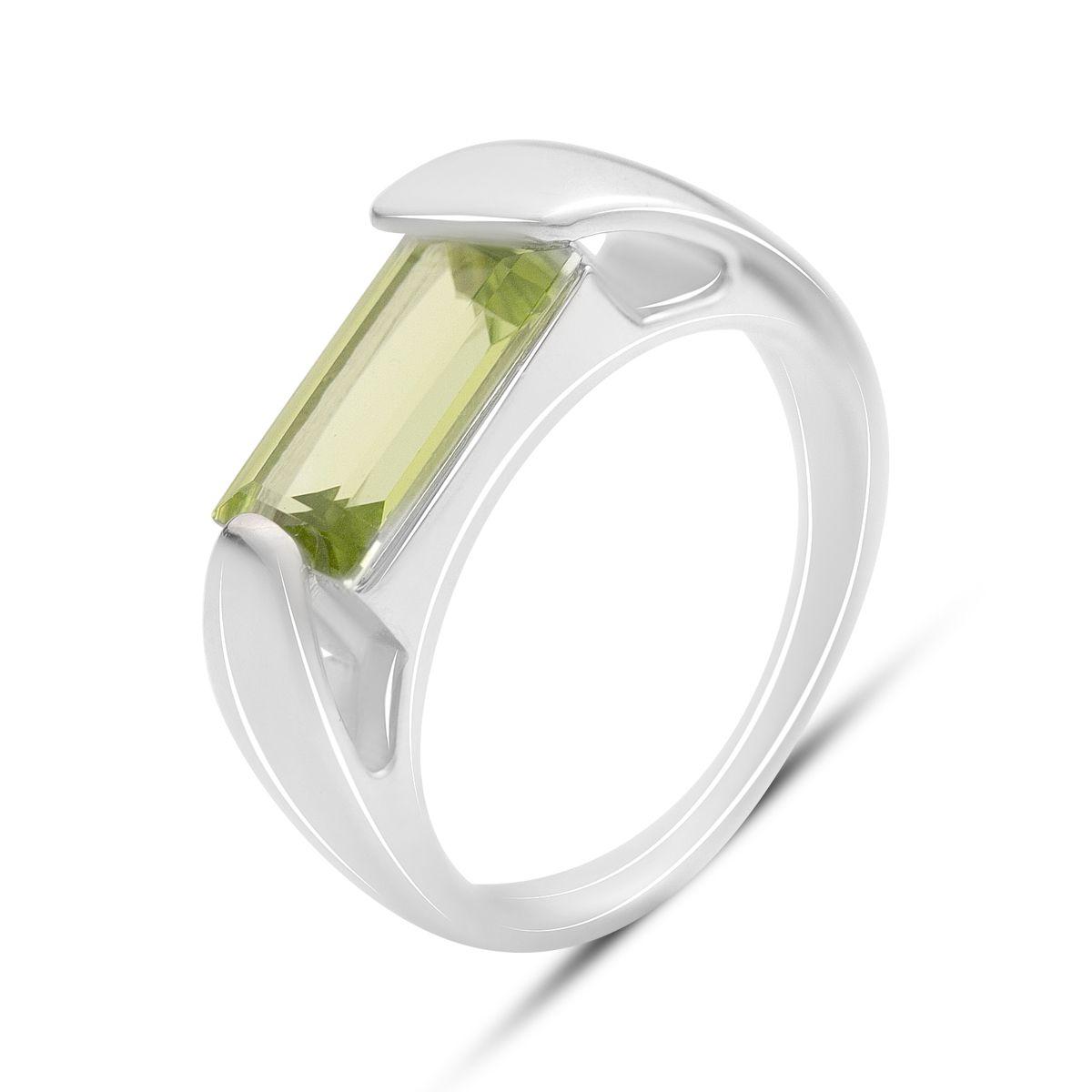 

Срібний перстень з хризолітом 2.883ct, вага виробу 5,97 гр (2174486) 17.5 смарагдовий