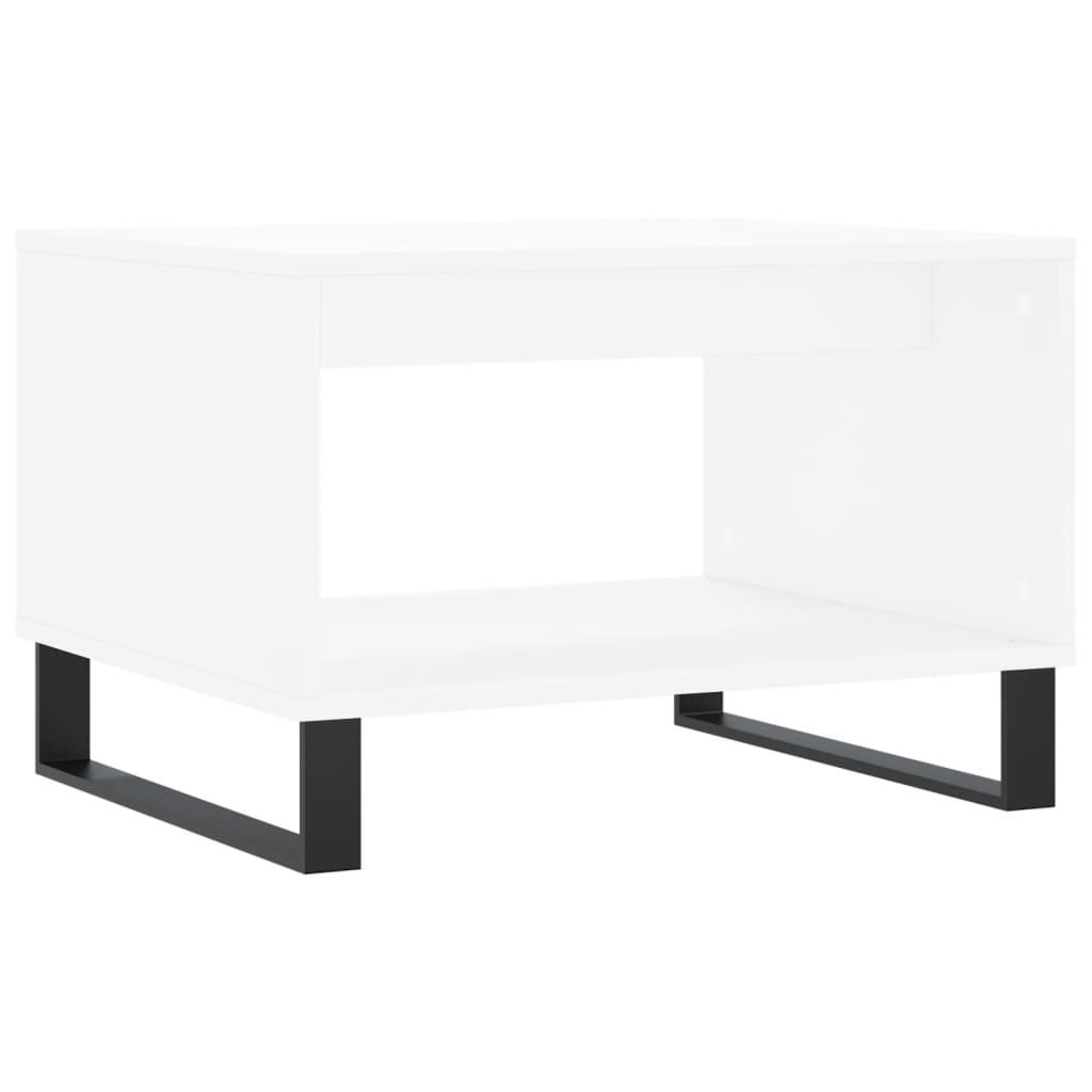 White Coffee Table 60 X 50 X 40 Cm Engineered Wood