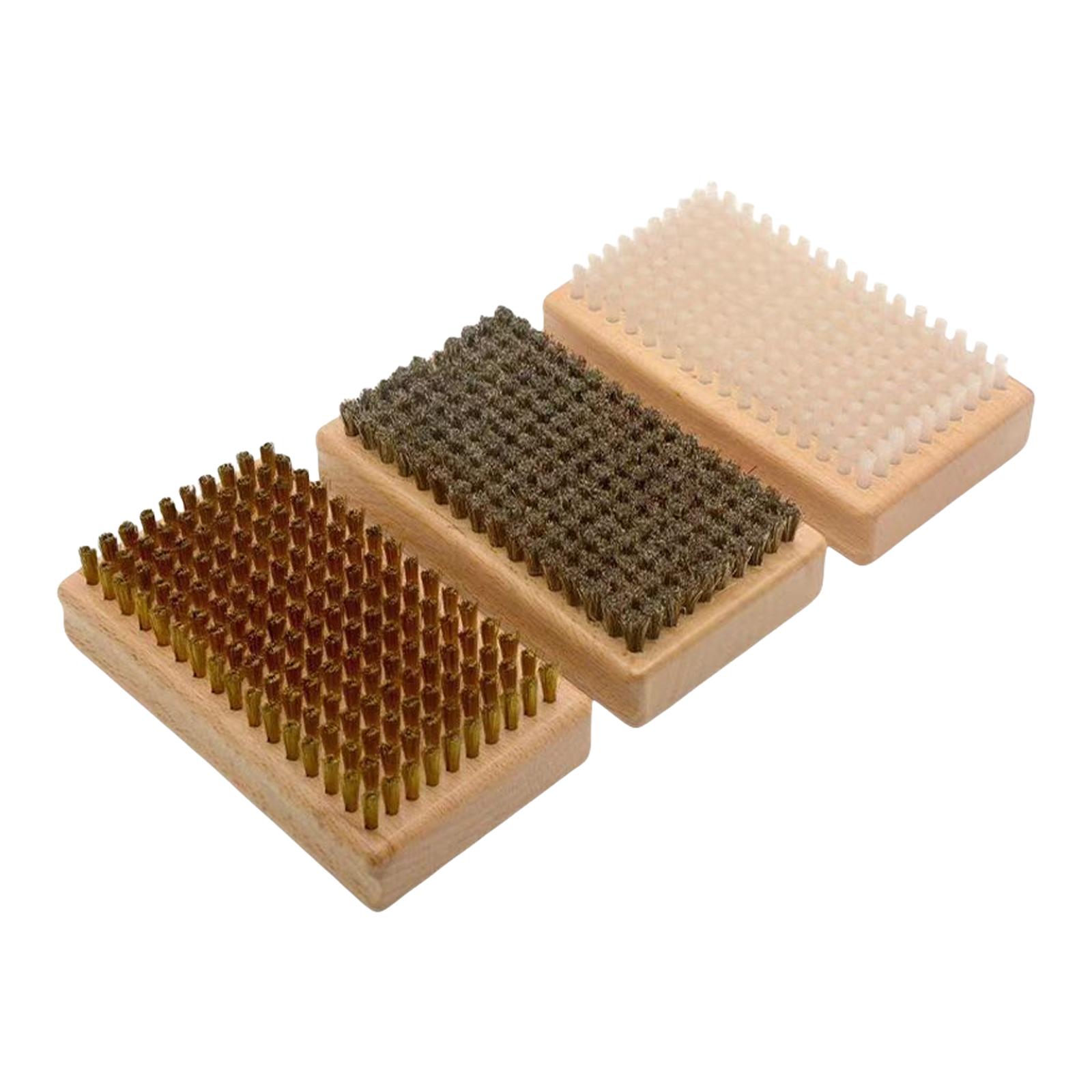 

3Pcs Wood Snowboard Wax Kits with Nylons Brush, Horsehair Brush and Brass Brush Snowboard Wax Brush Snowboard Wax Kits 1