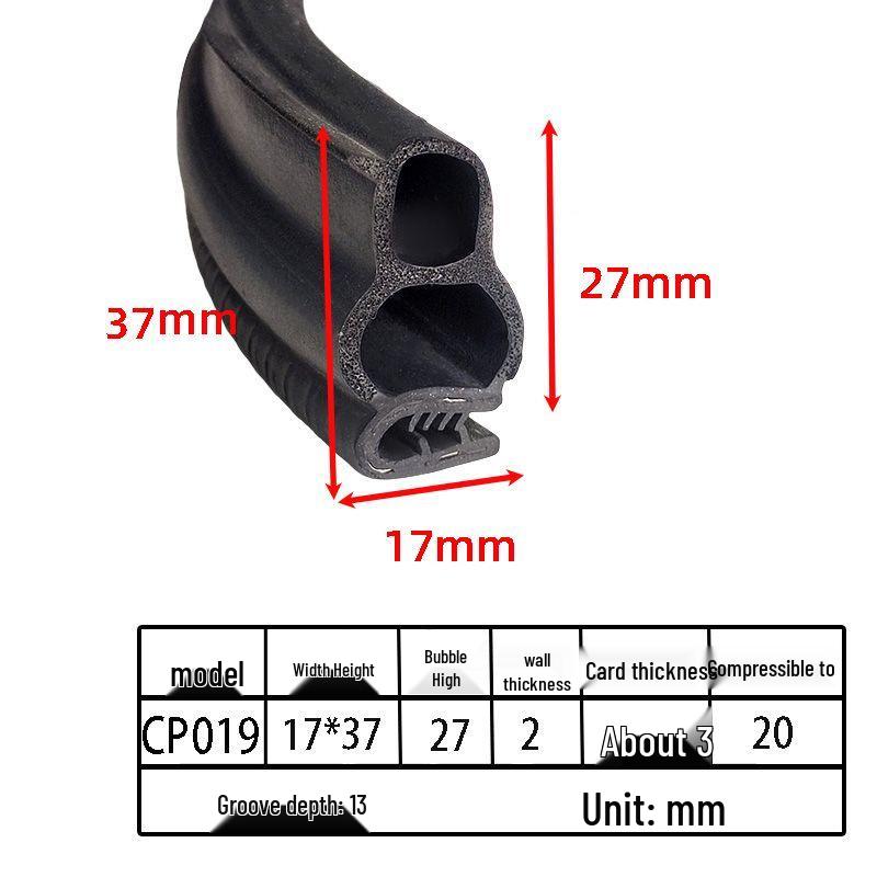 EPDM Steel U-Shaped Anti-Collision & Dustproof Sealing Strip for Cabinets and Electrical Boxes