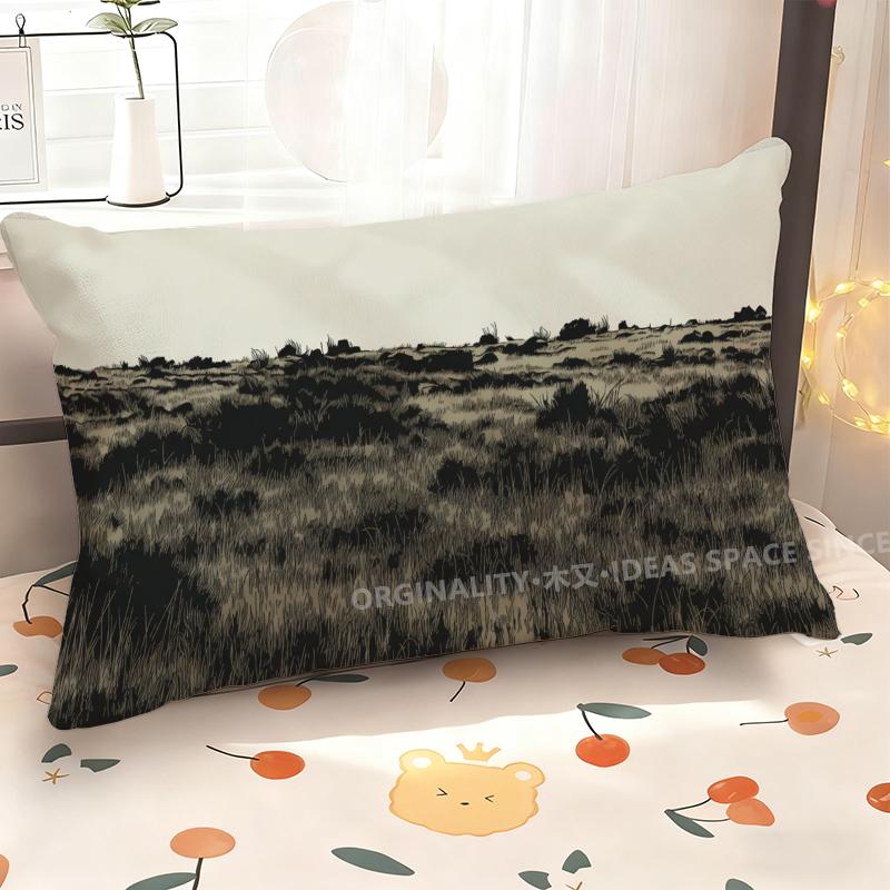 Minimalist Grassland Pattern Pillowcase Suitable For Sofa Bedroom Car Pillow Cover Cushion Rectangular Back Cushion