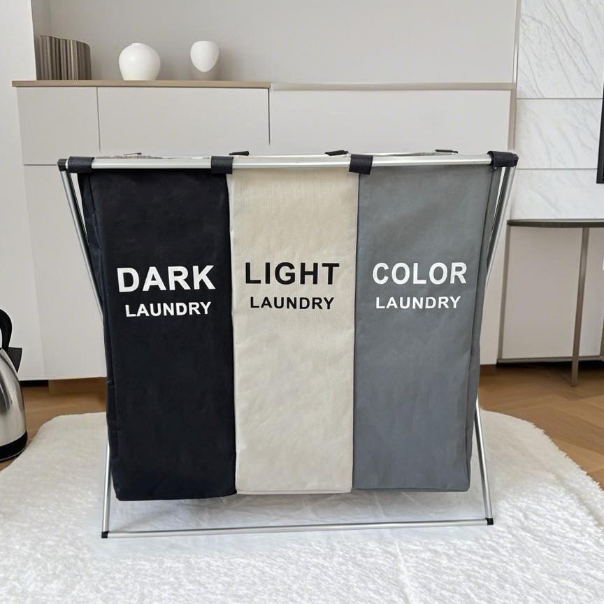Foldable Large Oxford Cloth Laundry Basket - Washable, Portable, with Aluminum Handles