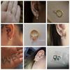 925 Silver Huggie Heart Hoop Earrings for Women Geometric Love Earring Crystals Zircon Piercing Silver Jewelry Girls