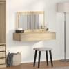 Makeup Table with Storage Brown 100 x 40 x 70 cm Engineered Wood