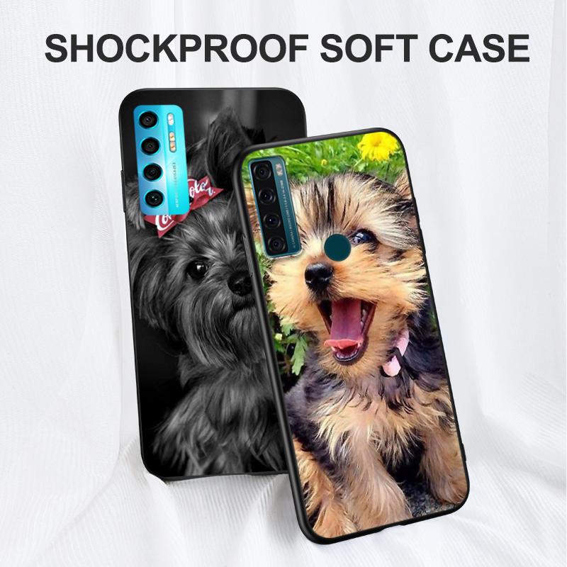 Coque en TPU Noir Pour oneplus 8 pro 8t 9 9R Nord 2 ce N10 N100 N200 4G 5G Chien Yorkshire Terrier