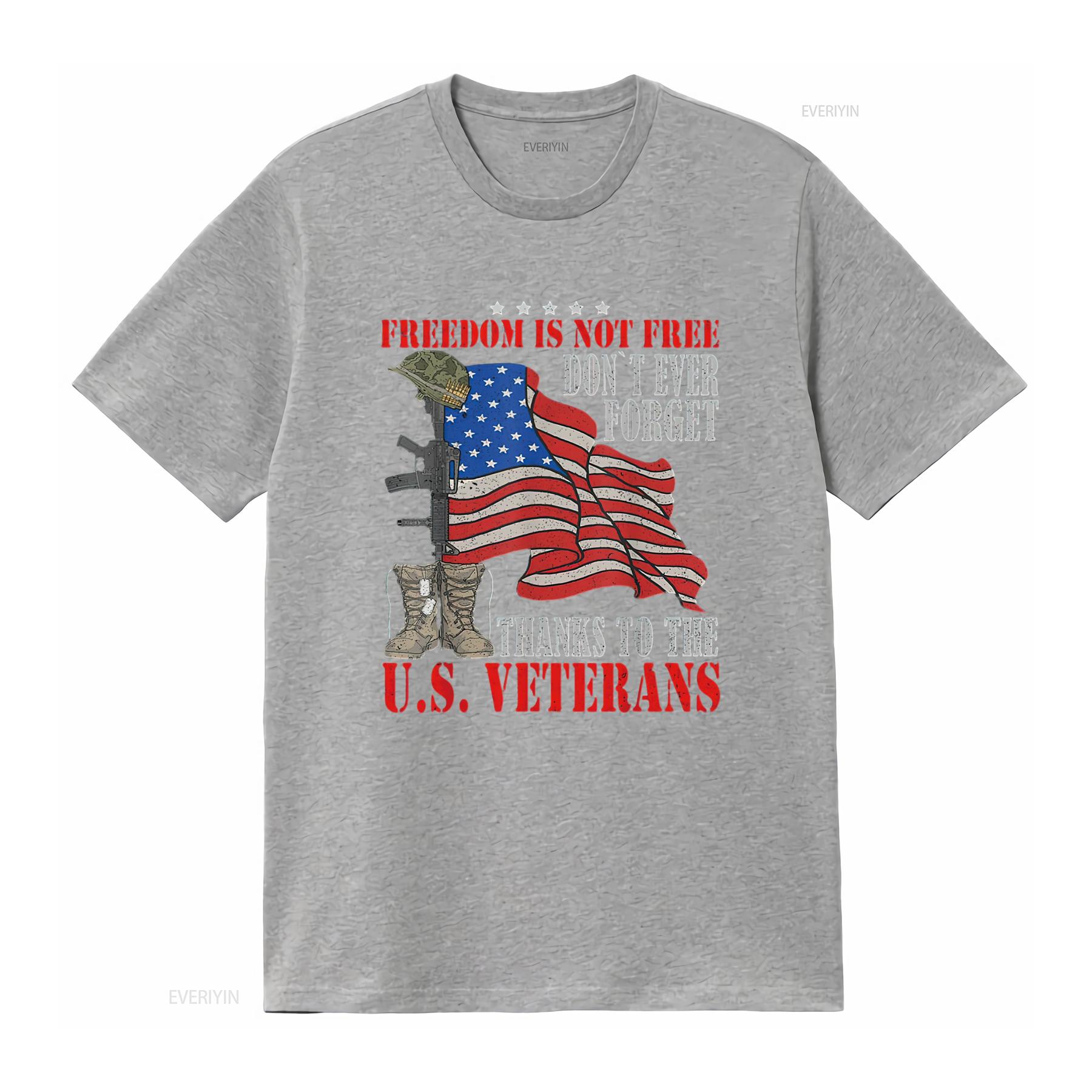 

Freedom is not free Veterans day Women s Trendy T Shirt with Unique Prints Perfect for Any Occasion vintage Washed streetwear S