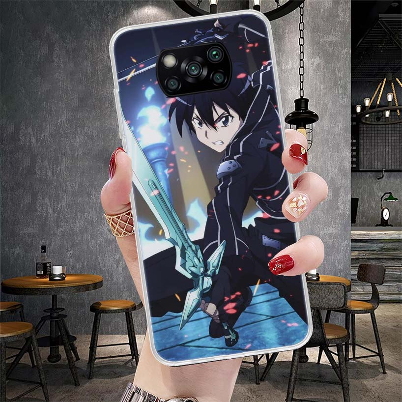 Sword Art Online Anime Soft Phone Case For Xiaomi Redmi 15C 15 13C 13 Poco X5 X6 X7 F7 Ultra M7 12C 12 10 10C 9C 9A 9T 9 Fundas