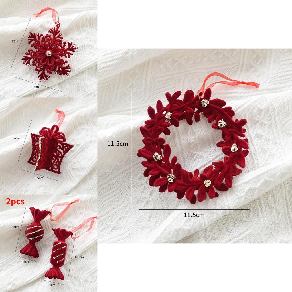 Beautiful Red Velvet Reindeer Hanging Decorations Perfect For Christmas Tree And Window Accents