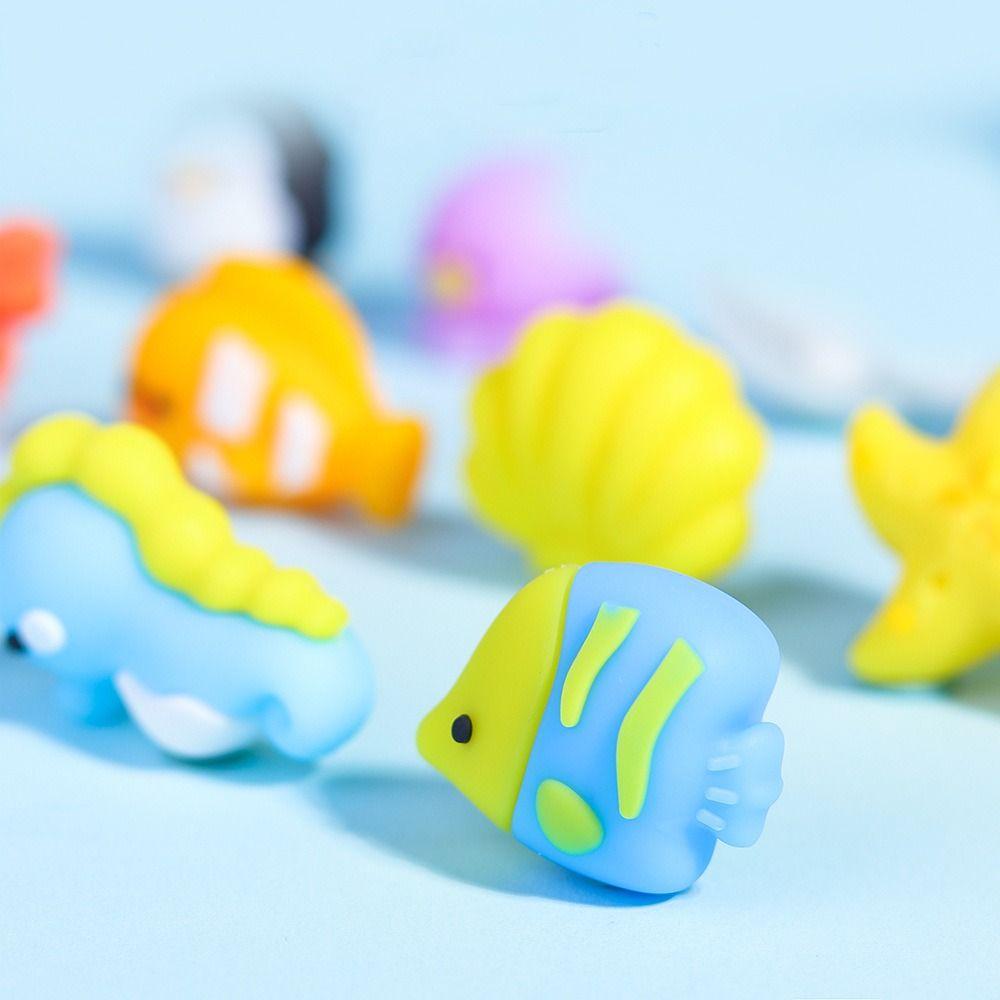 12 Pcs Ocean Animal Ocean Animal Shaped Bucket Eraser 2.36*2.75 Inch Pencil Erasers  Office