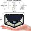100LED Solar Wall Light Outdoor Lighting Waterproof Solar Lights Motion Sensor Street Lamp with Sunlight Powered Spotlight