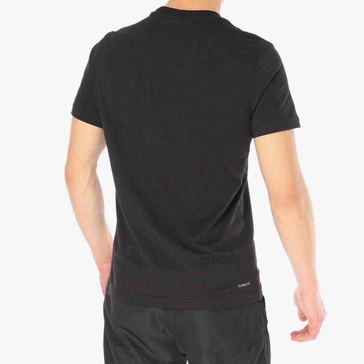 Adidas Letter Logo Printed Basketball Sports Crew Neck Short Sleeve T-Shirt Men Tops Black DN4121