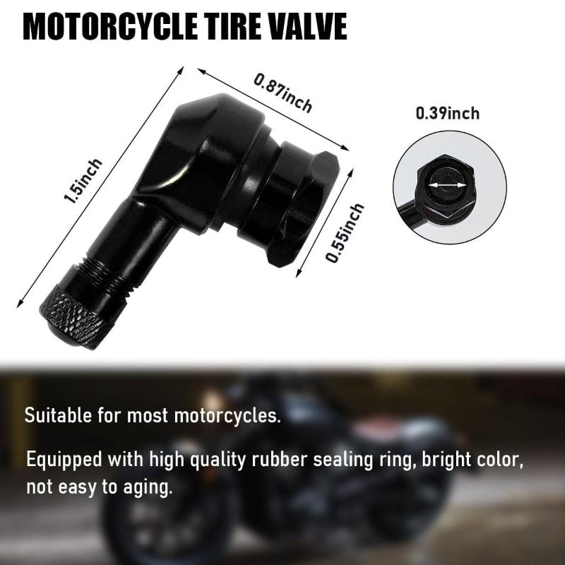 Wysokowydajny aluminiowy zawór CNC 11,3 mm 90 stopni do opony motocyklowej Zoptymalizowane utrzymywanie powietrza i wsparcie